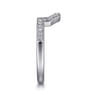 14K White Gold Matching Wedding Band - 0.13 ct