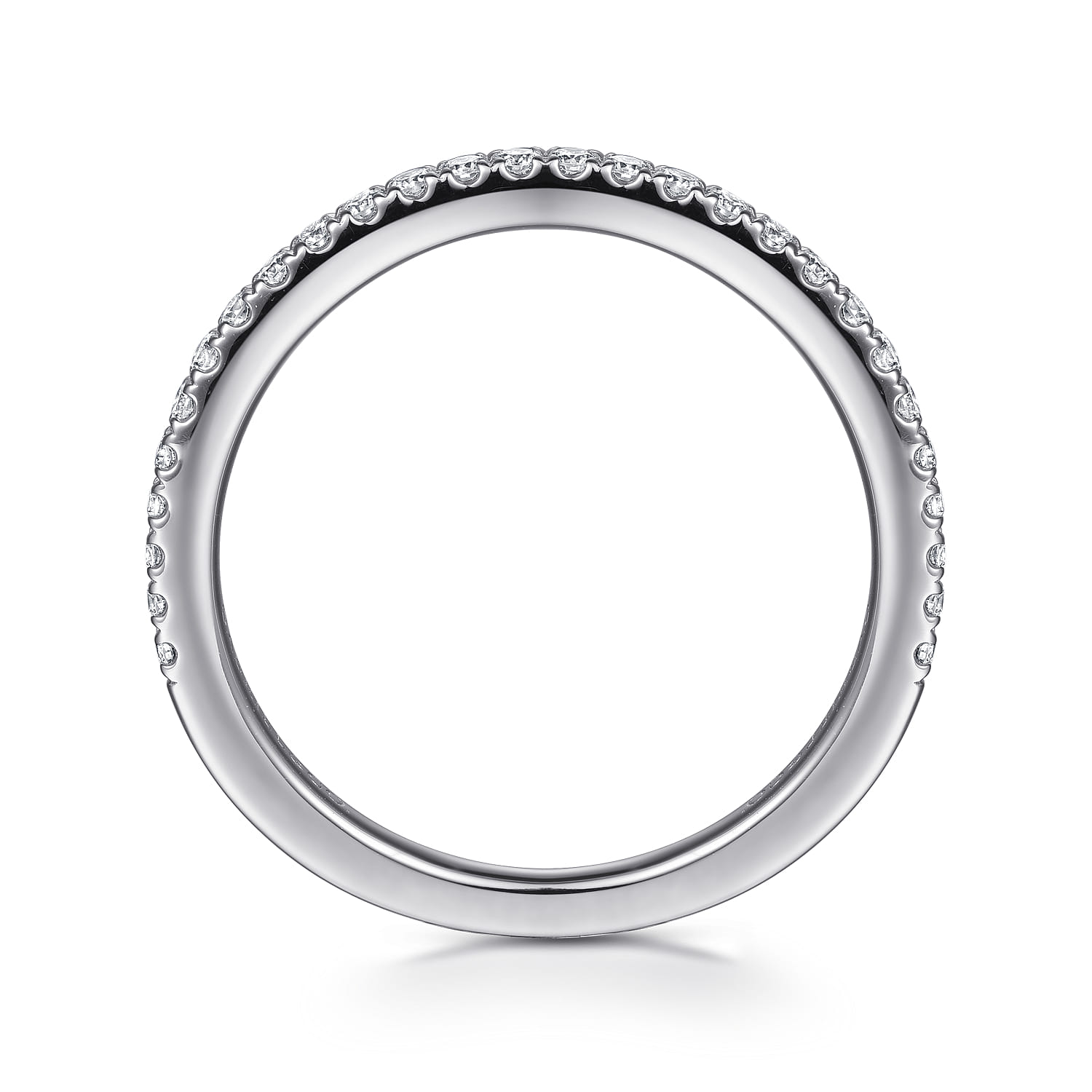 14K White Gold Matching Wedding Band - 0.22 ct - Shot 2