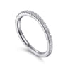 14K White Gold Matching Wedding Band - 0.22 ct