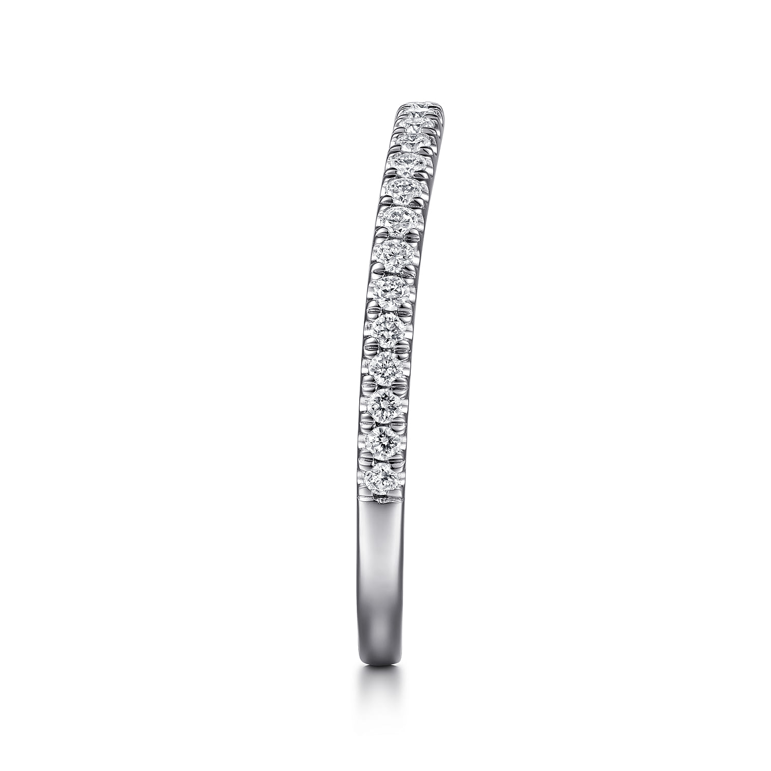 14K White Gold Matching Wedding Band - 0.22 ct - Shot 5