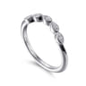 14K White Gold Matching Wedding Band - 0.03 ct
