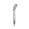 14K White Gold Matching Wedding Band - 0.03 ct