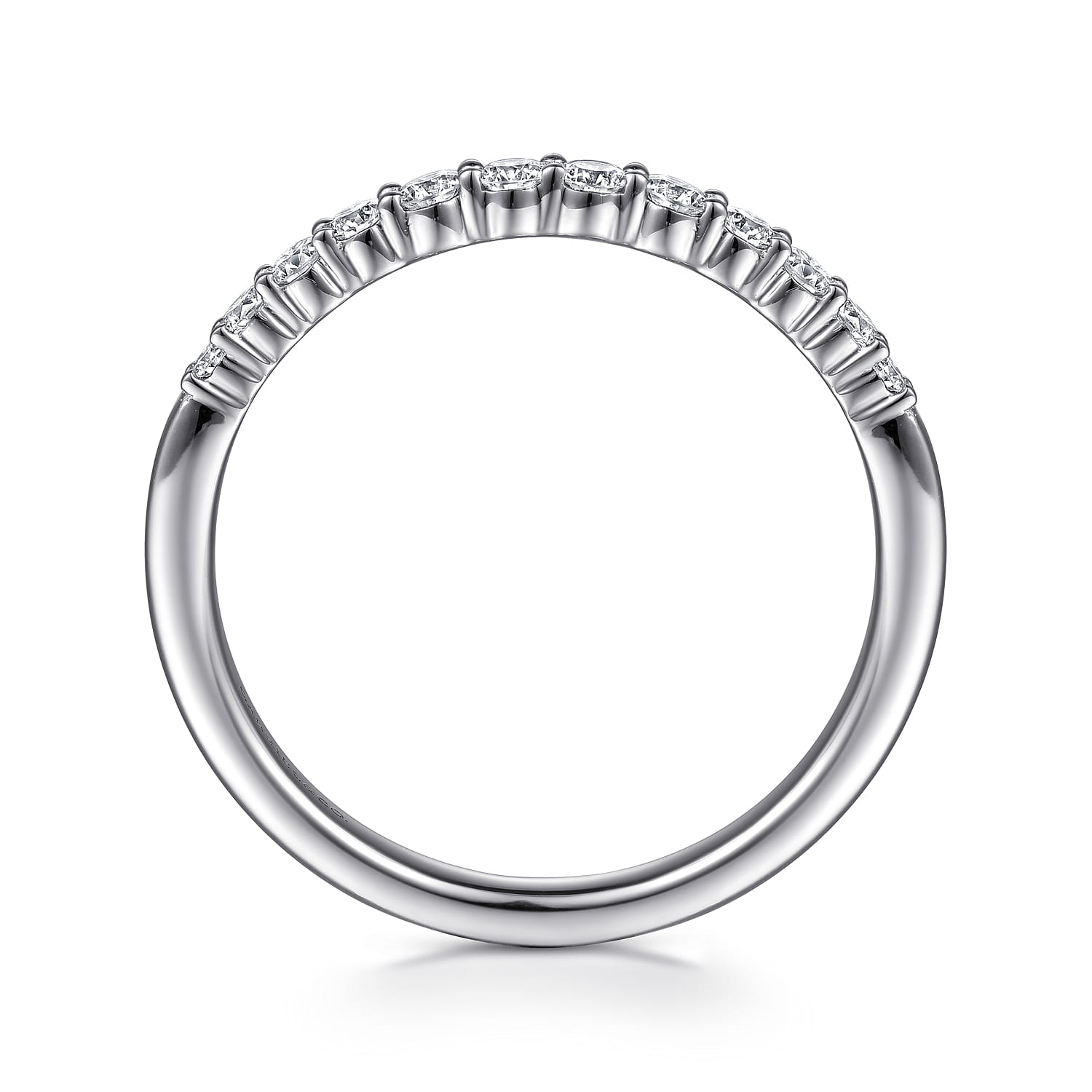 14K White Gold Matching Wedding Band - 0.25 ct - Shot 2