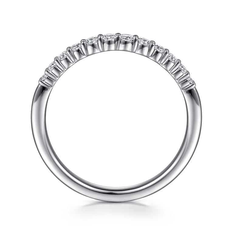 14K White Gold Matching Wedding Band - 0.25 ct - Shot 2
