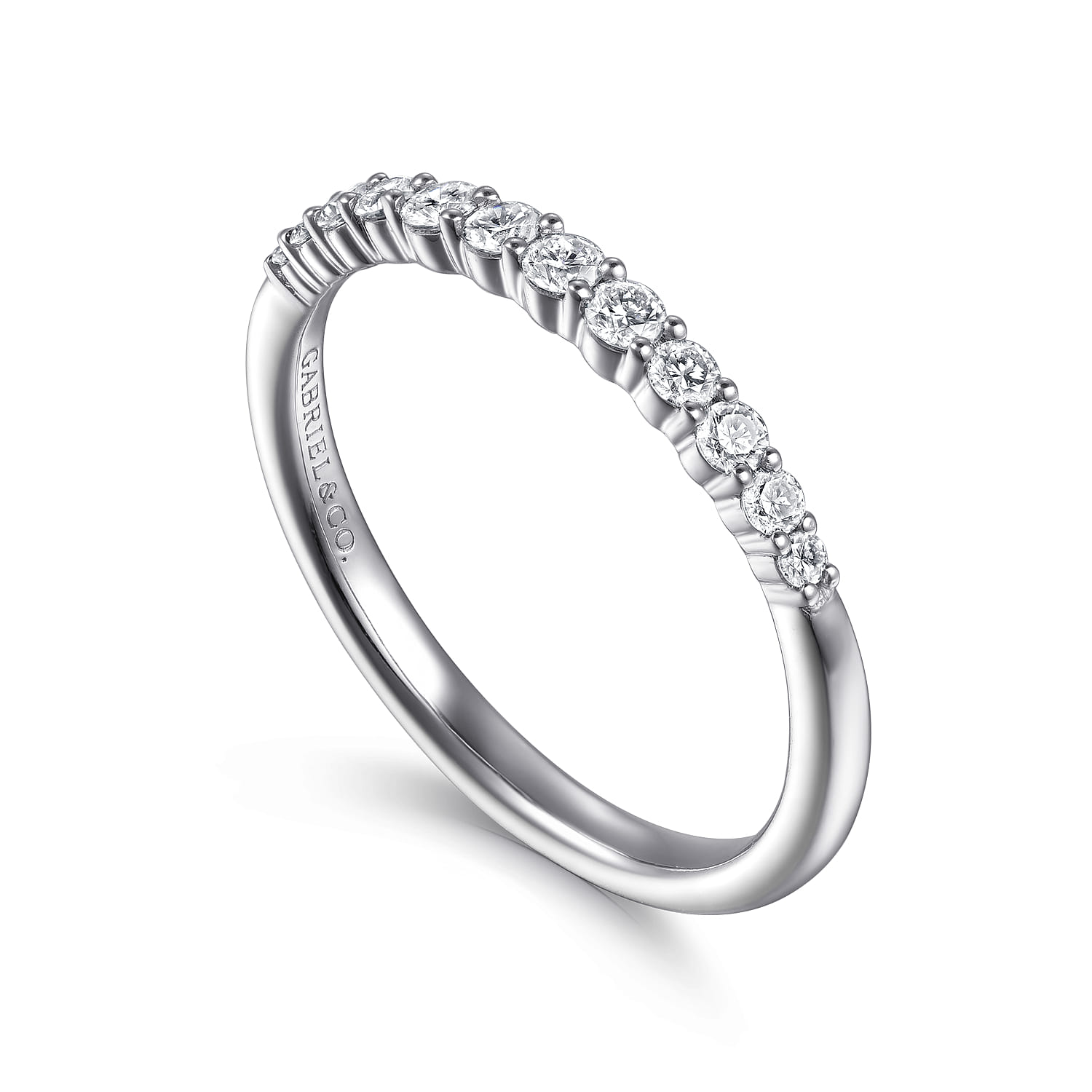 14K White Gold Matching Wedding Band - 0.25 ct - Shot 3