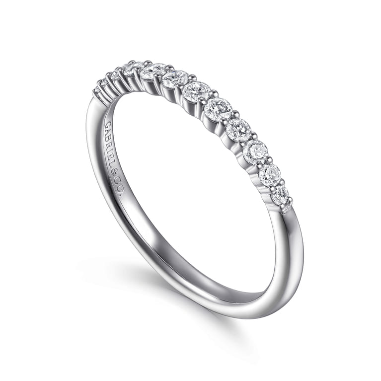 14K White Gold Matching Wedding Band - 0.25 ct - Shot 3
