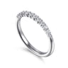 14K White Gold Matching Wedding Band - 0.25 ct