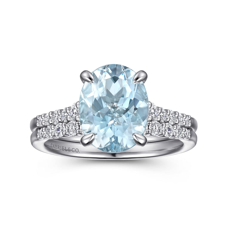14K White Gold Matching Wedding Band - 0.25 ct - Shot 4