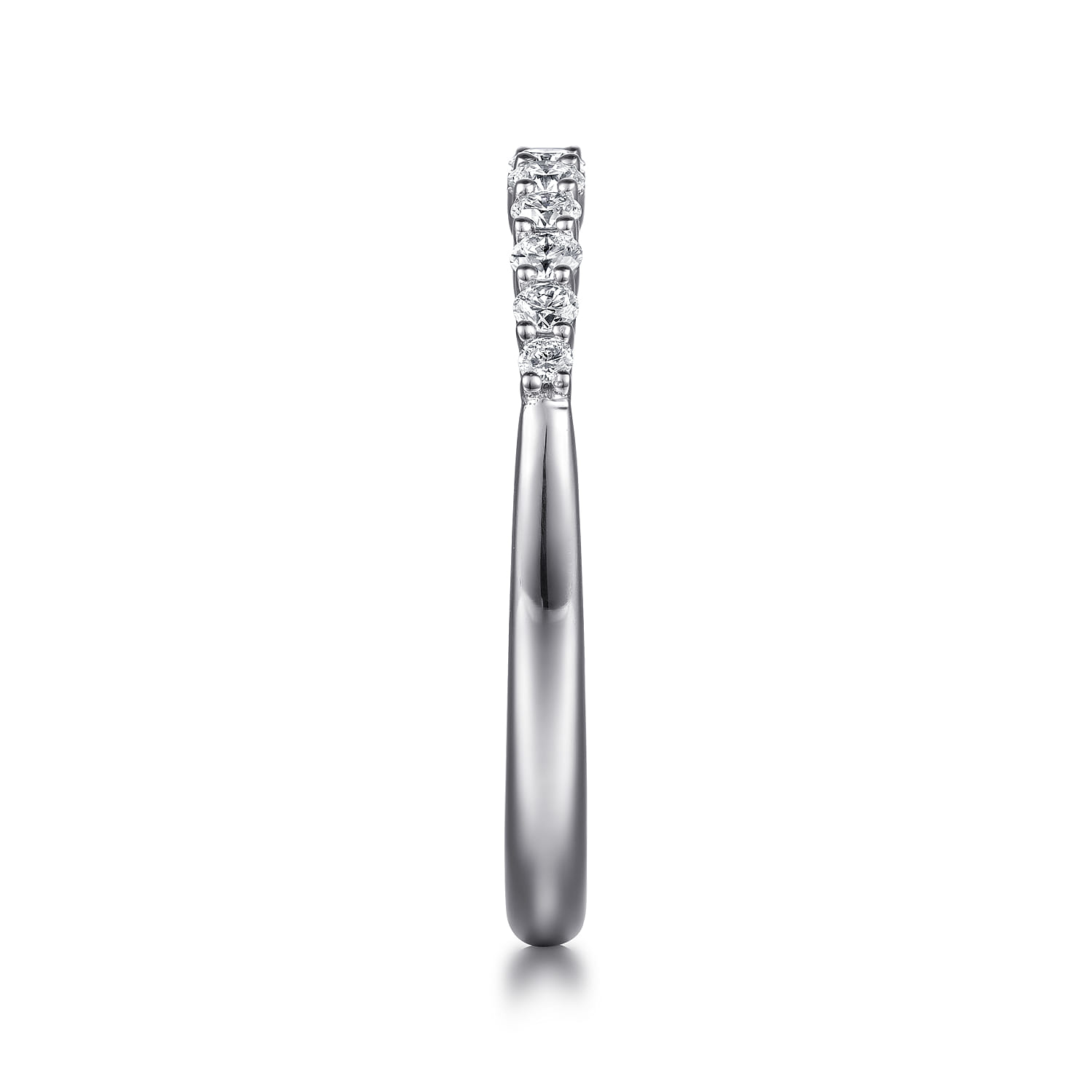 14K White Gold Matching Wedding Band - 0.25 ct - Shot 5