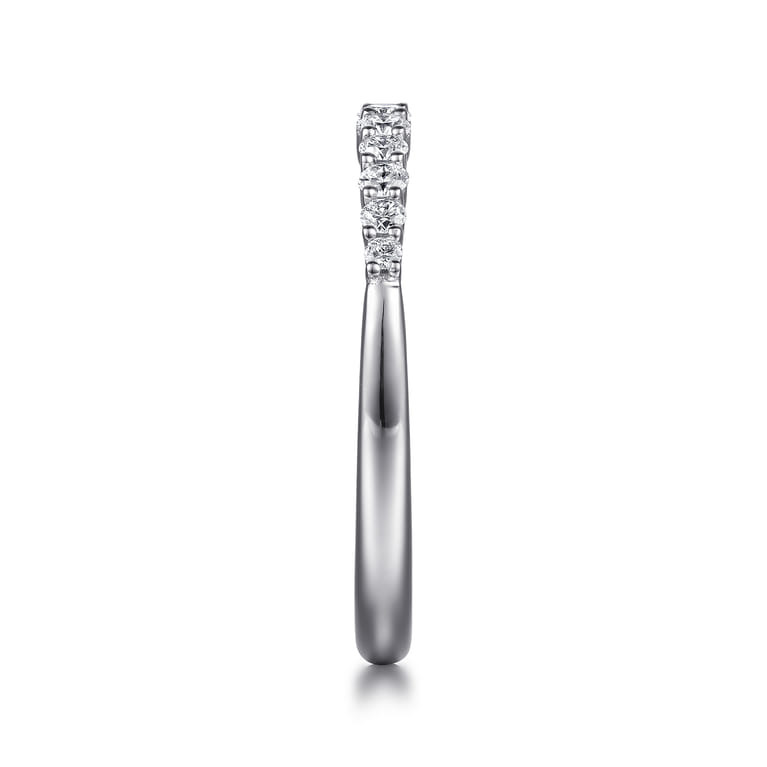 14K White Gold Matching Wedding Band - 0.25 ct - Shot 5