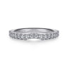 14K White Gold Matching Wedding Band - 0.38 ct