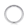 14K White Gold Matching Wedding Band - 0.38 ct