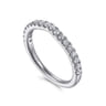 14K White Gold Matching Wedding Band - 0.38 ct