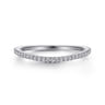 14K White Gold Matching Wedding Band - 0.19 ct