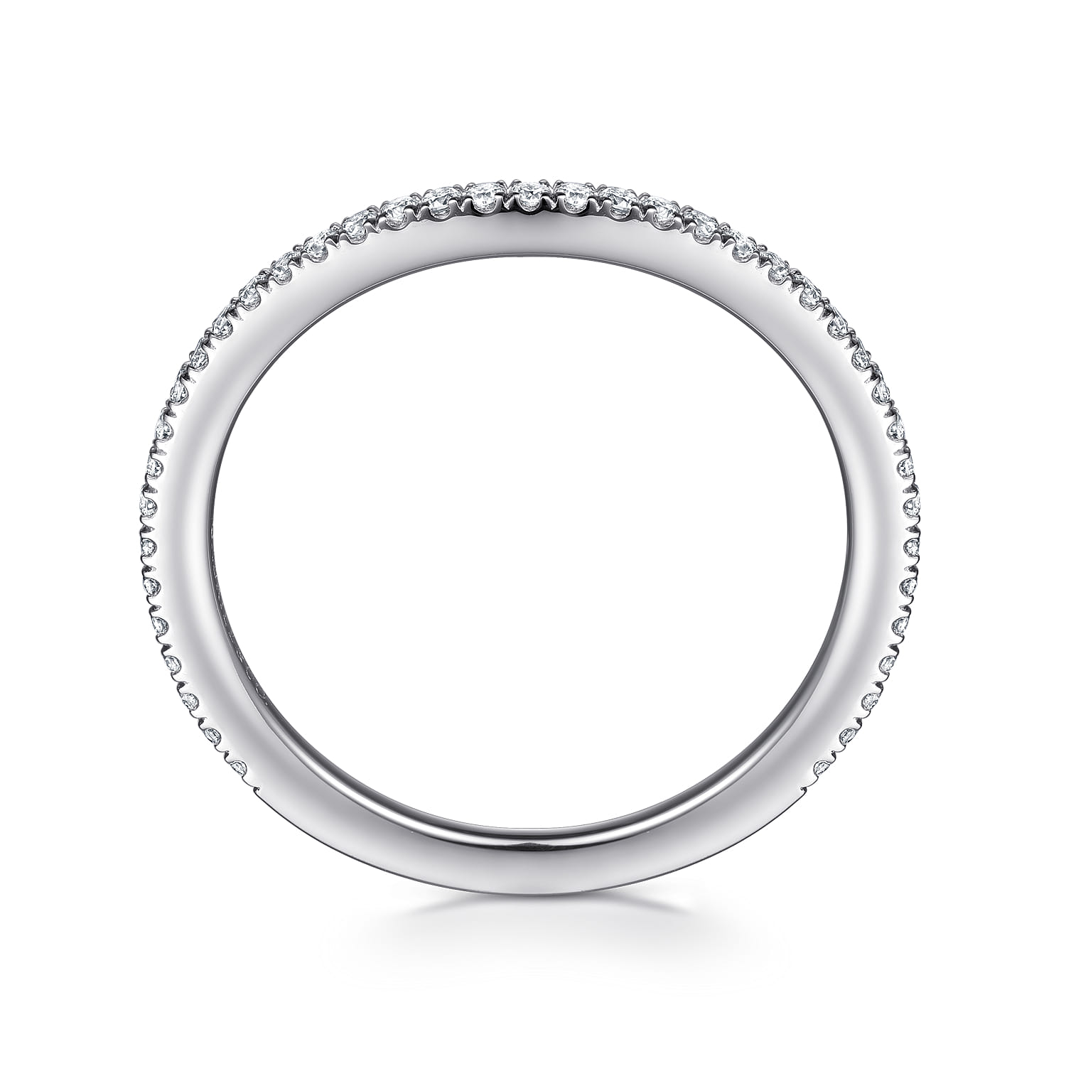 14K White Gold Matching Wedding Band - 0.19 ct - Shot 2