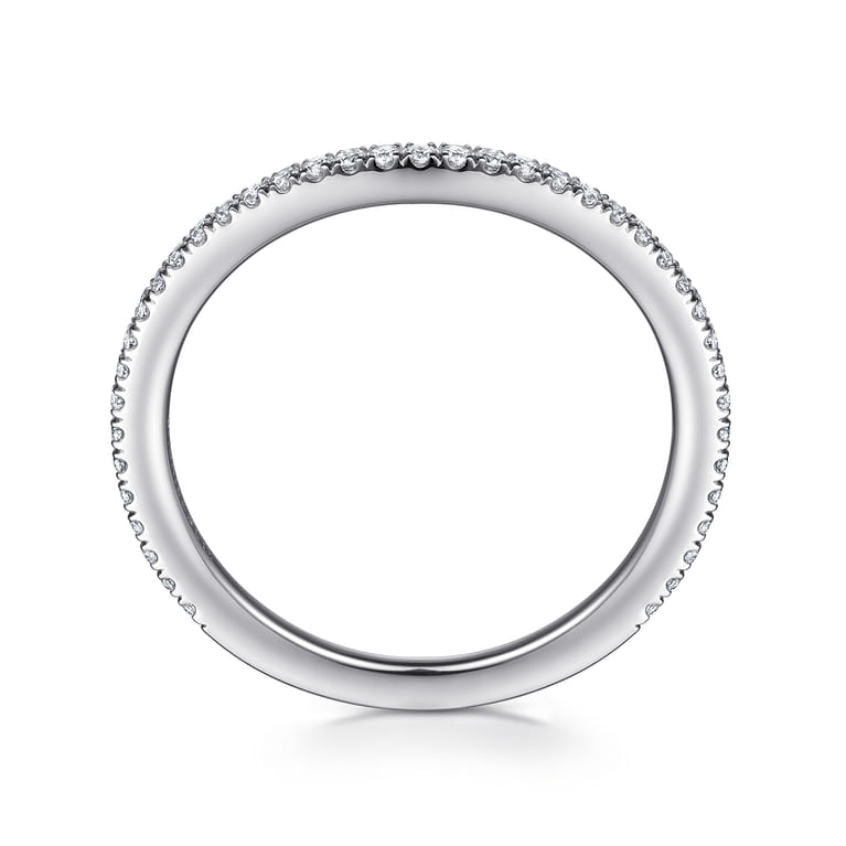 14K White Gold Matching Wedding Band - 0.19 ct - Shot 2