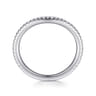 14K White Gold Matching Wedding Band - 0.19 ct