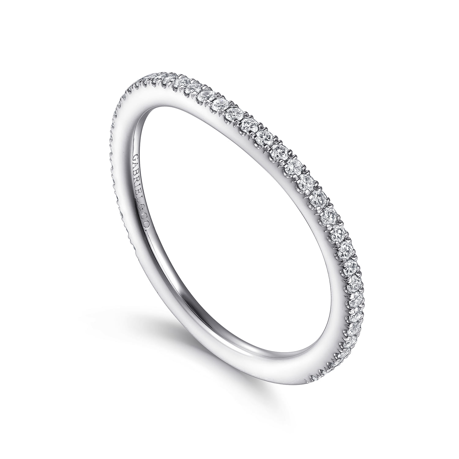 14K White Gold Matching Wedding Band - 0.19 ct - Shot 3