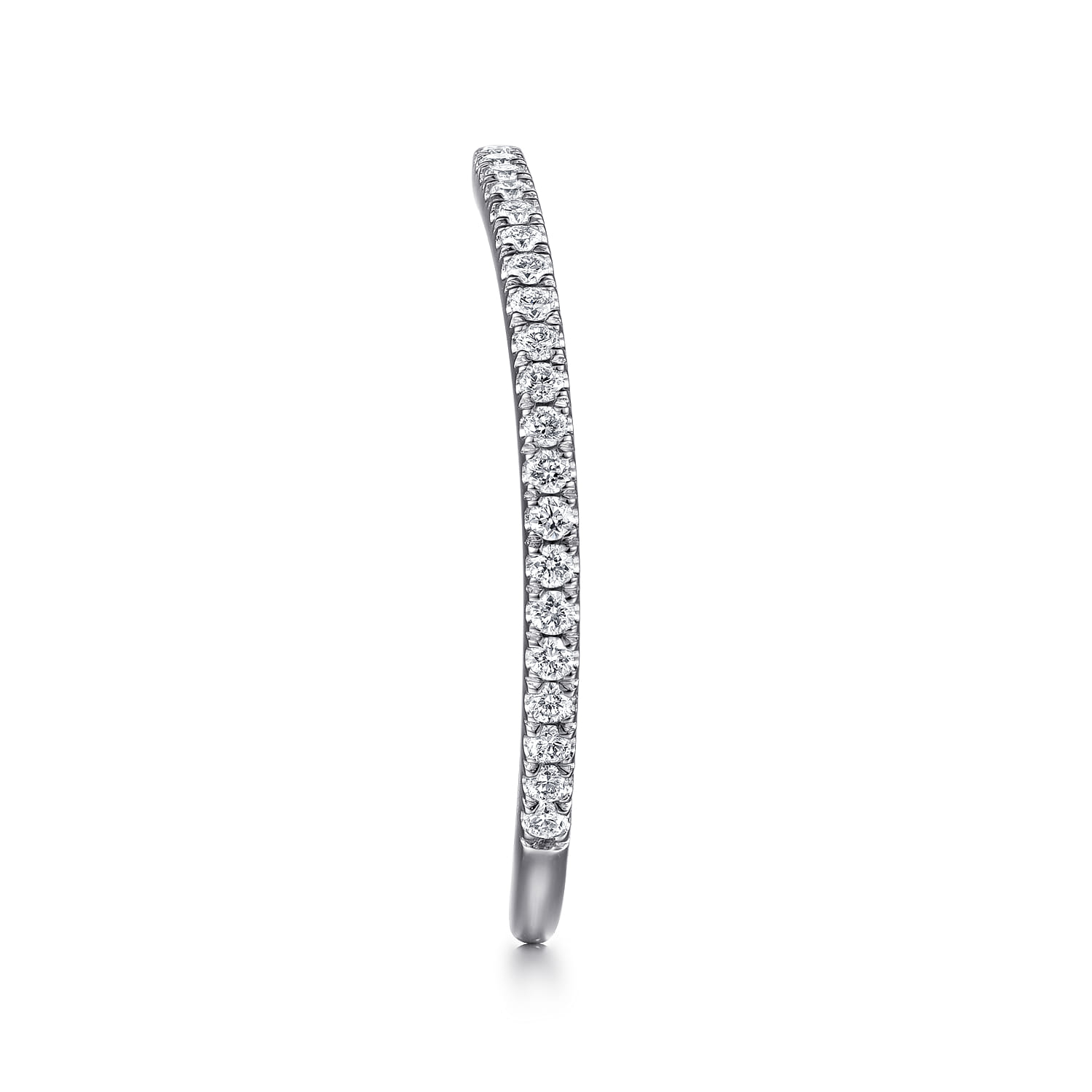 14K White Gold Matching Wedding Band - 0.19 ct - Shot 5