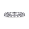 14K White Gold Matching Wedding Band - 0.21 ct