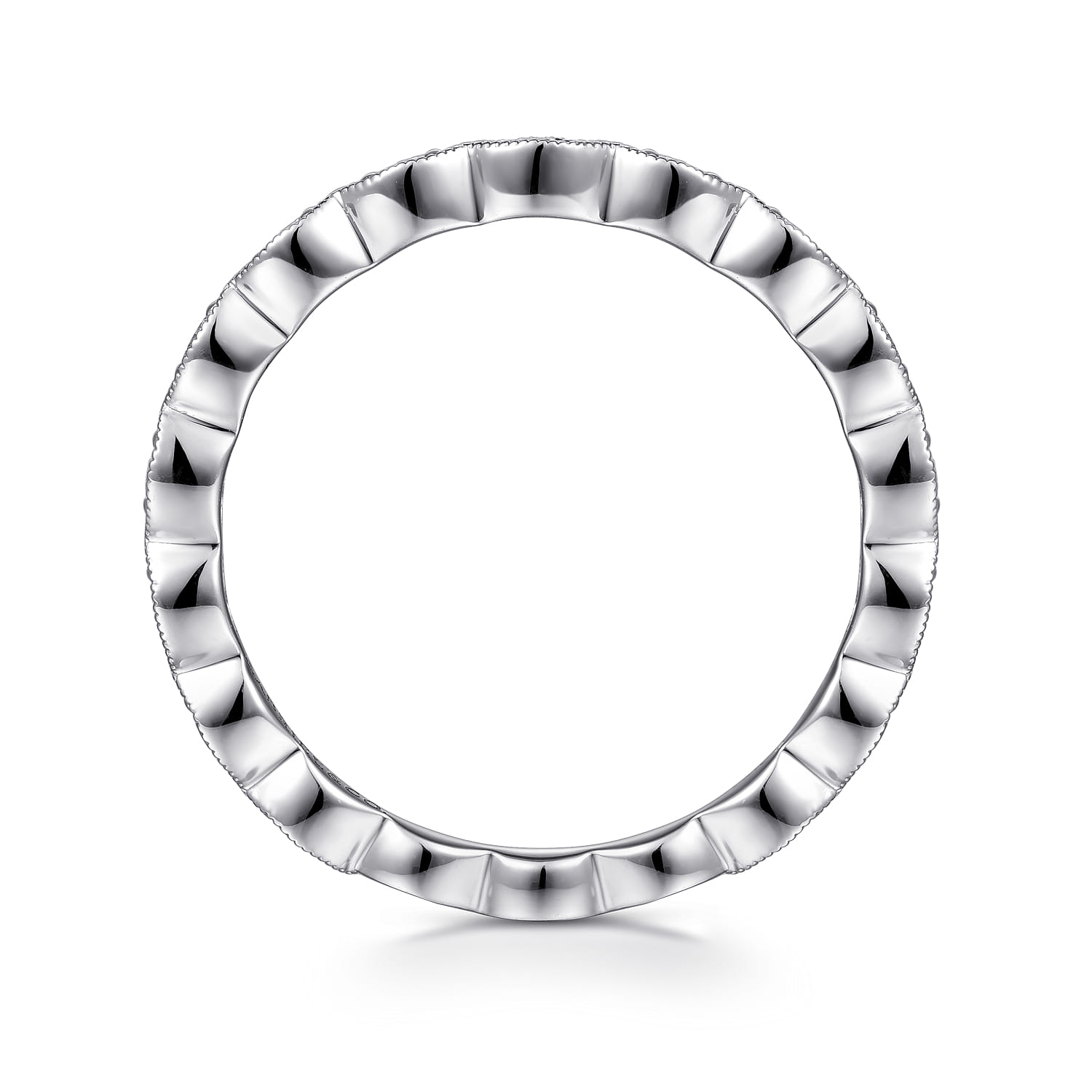 14K White Gold Matching Wedding Band - 0.21 ct - Shot 2