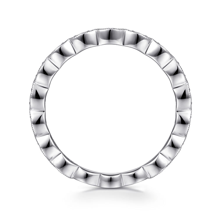 14K White Gold Matching Wedding Band - 0.21 ct - Shot 2