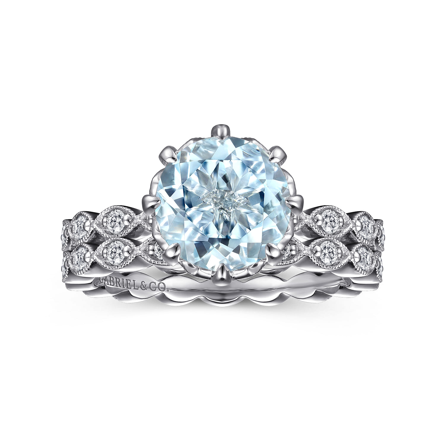 14K White Gold Matching Wedding Band - 0.21 ct - Shot 4