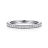 14K White Gold Matching Wedding Band - 0.26 ct