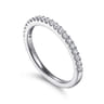 14K White Gold Matching Wedding Band - 0.26 ct