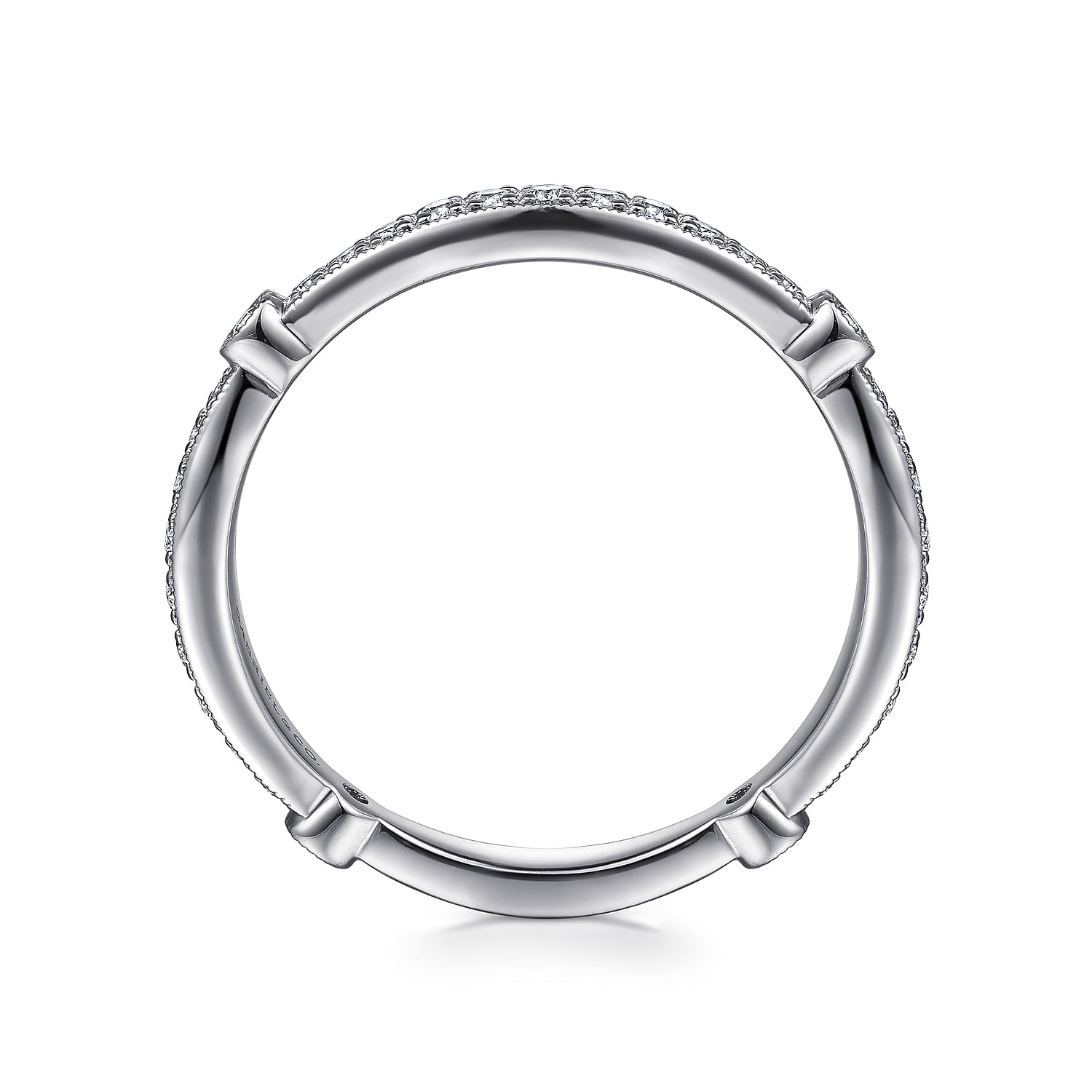 14K White Gold Matching Wedding Band - 0.28 ct - Shot 2