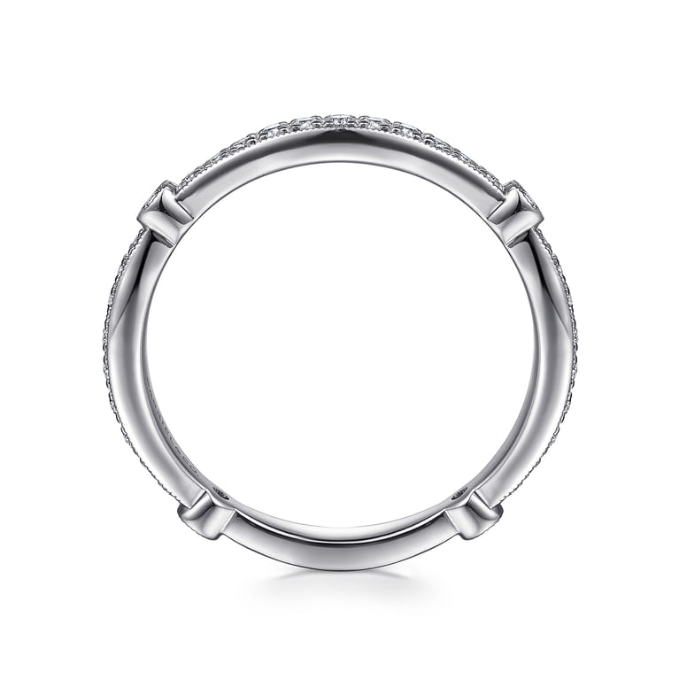 14K White Gold Matching Wedding Band - 0.28 ct - Shot 2