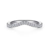 14K White Gold Matching Wedding Band - 0.17 ct