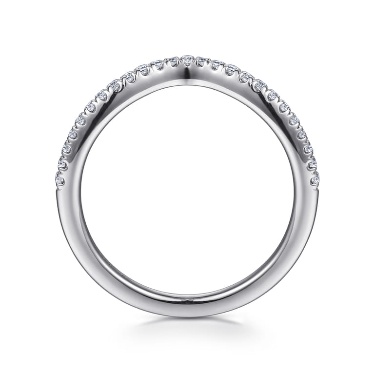 14K White Gold Matching Wedding Band - 0.17 ct - Shot 2
