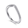 14K White Gold Matching Wedding Band - 0.17 ct