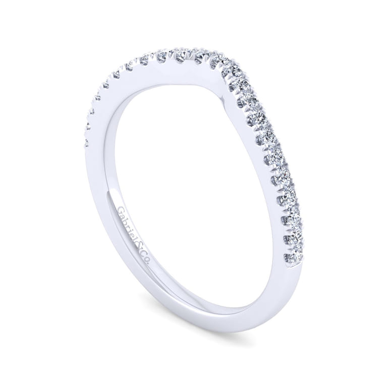 14K White Gold Matching Wedding Band - 0.21 ct - Shot 3