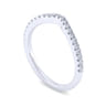 14K White Gold Matching Wedding Band - 0.21 ct