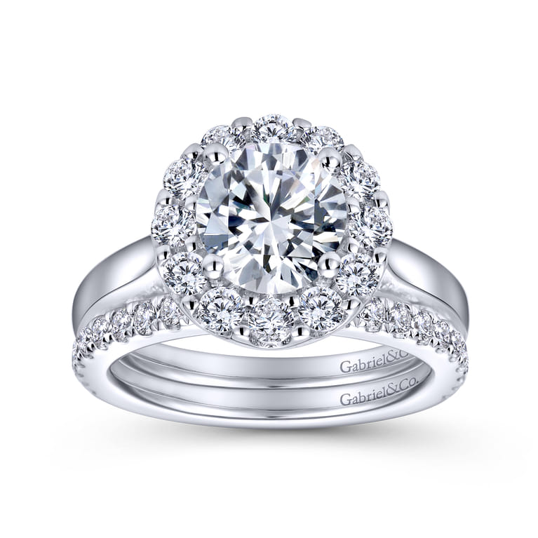 14K White Gold  Matching Wedding Band - 0.38 ct - Shot 4