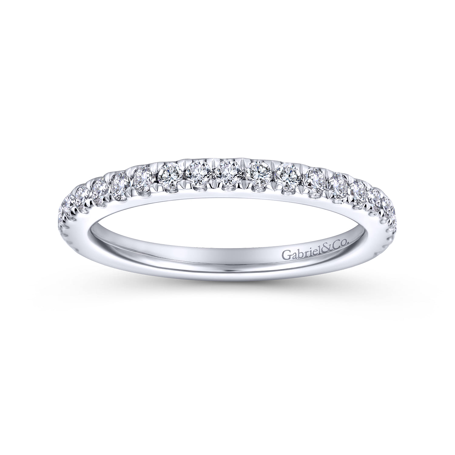 14K White Gold  Matching Wedding Band - 0.38 ct - Shot 5