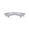 14K White Gold Matching Wedding Band - 0.09 ct