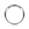 14K White Gold Matching Wedding Band - 0.09 ct