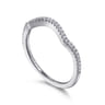 14K White Gold Matching Wedding Band - 0.09 ct