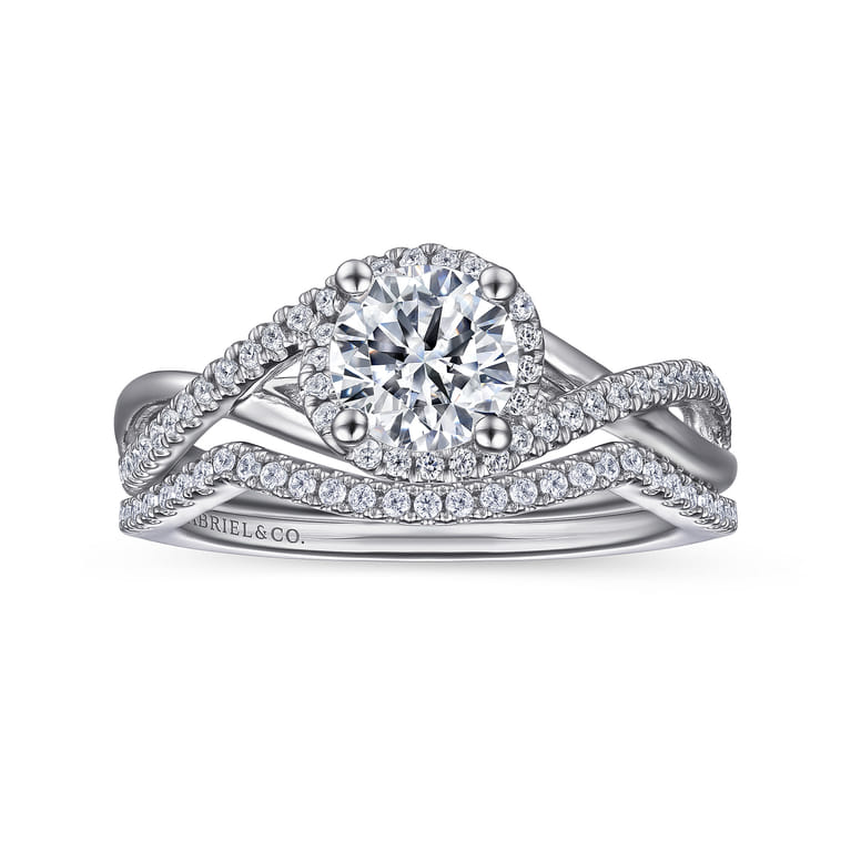 14K White Gold Matching Wedding Band - 0.09 ct - Shot 4