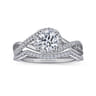 14K White Gold Matching Wedding Band - 0.09 ct