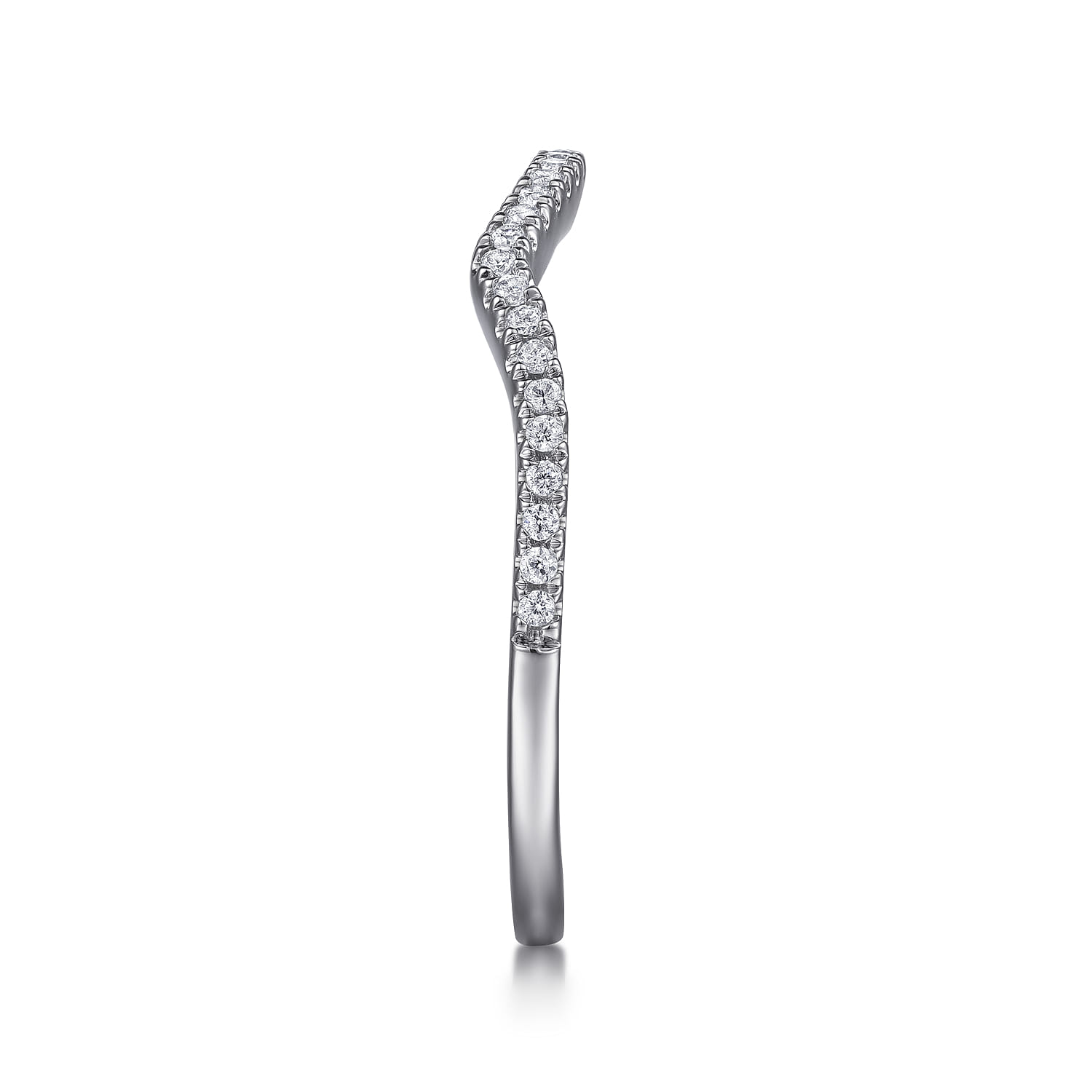 14K White Gold Matching Wedding Band - 0.09 ct - Shot 5