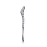 14K White Gold Matching Wedding Band - 0.09 ct