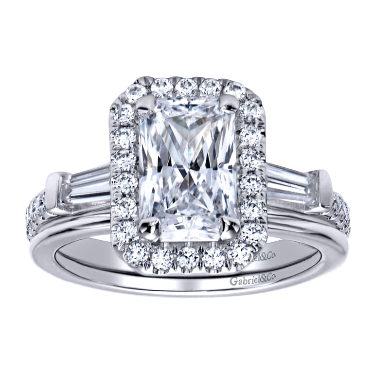 14K White Gold Matching Wedding Band - Shot 4