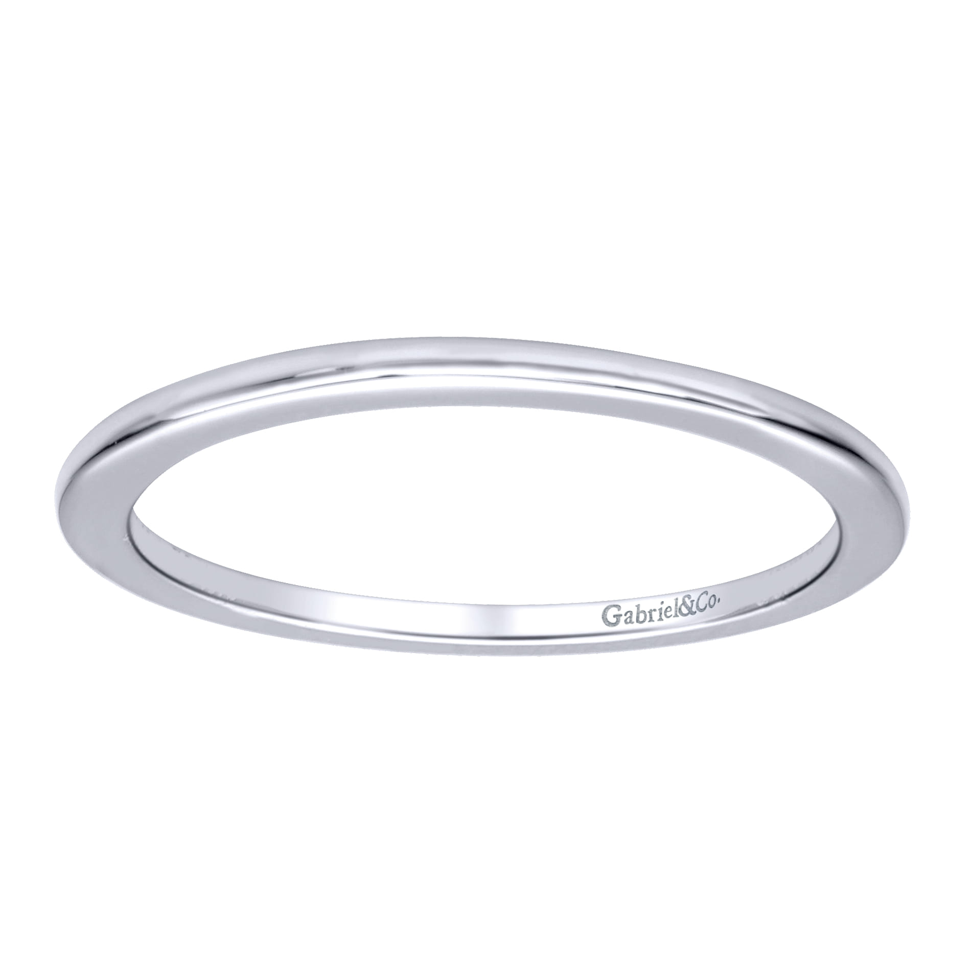 14K White Gold Matching Wedding Band - Shot 5