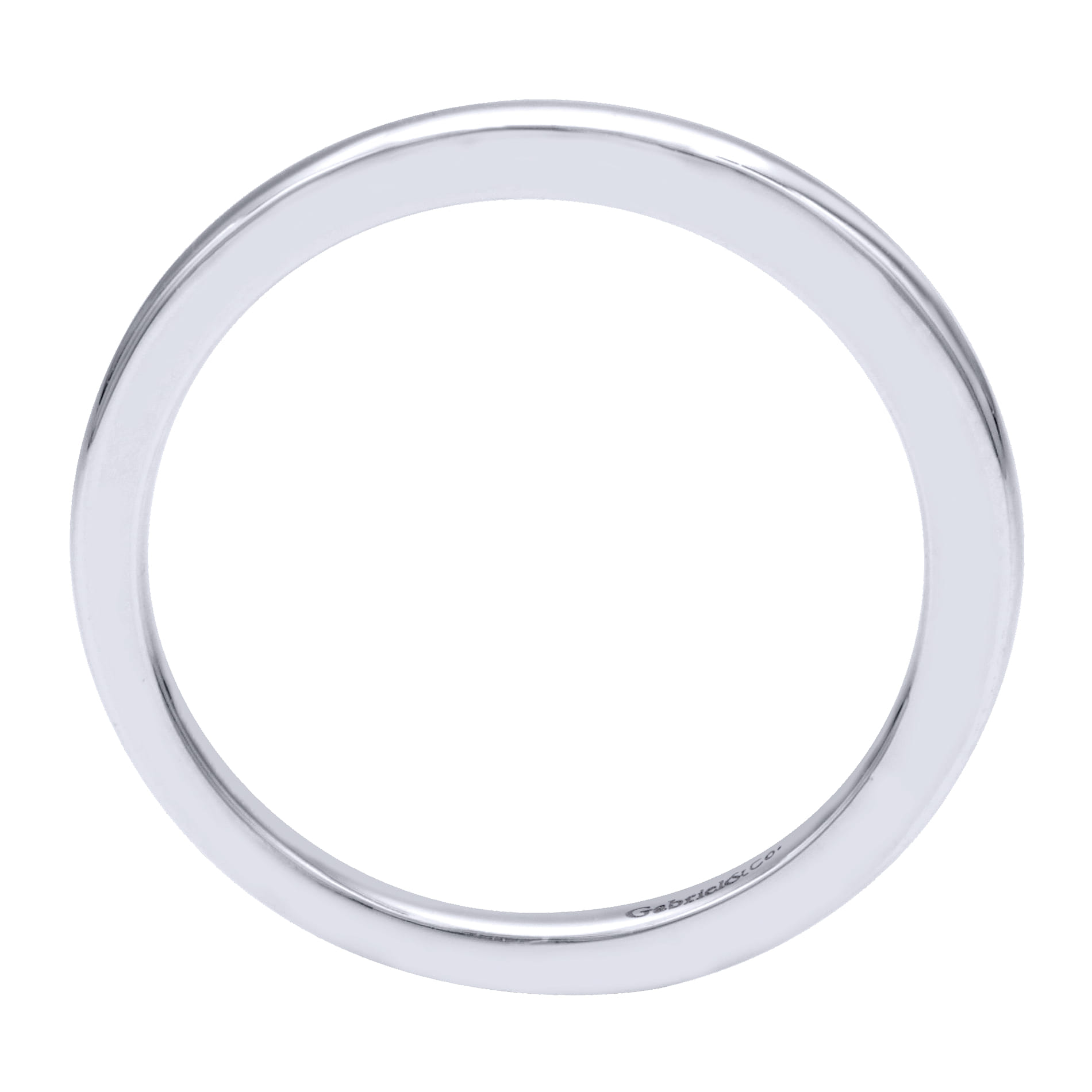 14K White Gold Matching Wedding Band - Shot 2