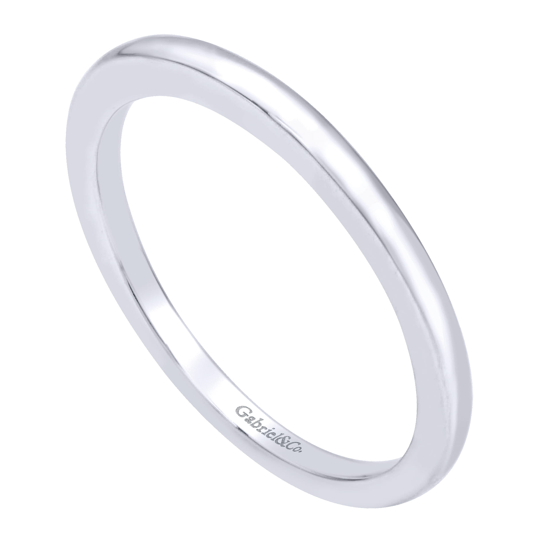 14K White Gold Matching Wedding Band - Shot 3