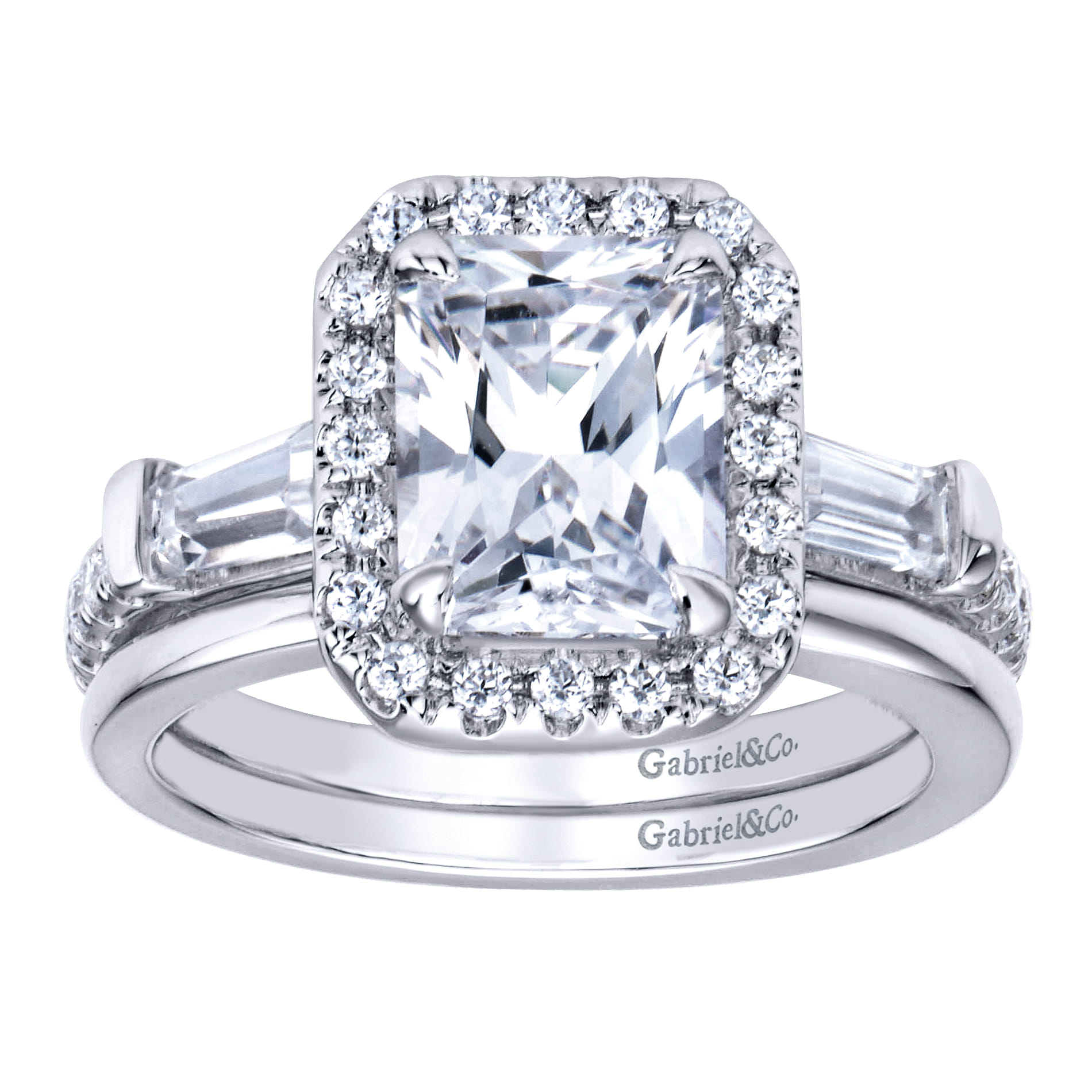 14K White Gold Matching Wedding Band - Shot 4